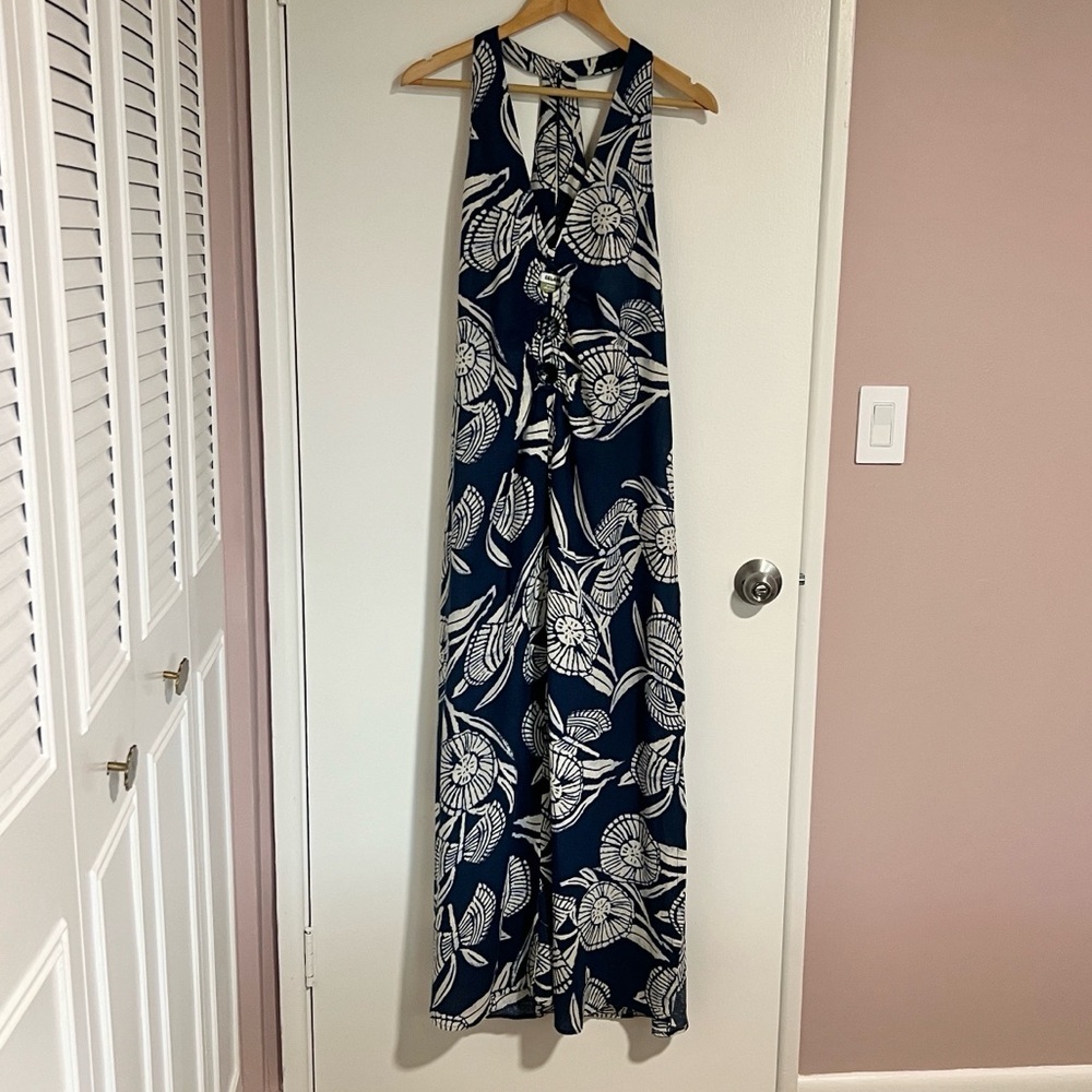 Anthropologie Celandine Plunge Linen Maxi Dress Coverup NWOT - Picture 10 of 15